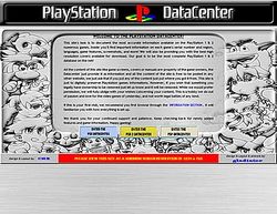Скриншот сайта The Playstation Datacenter - PS1, PS2 & PSP games databases with covers,       cheats, screens, etc.