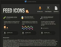 Скриншот сайта Feed Icons - Home of the free Standard RSS Icon